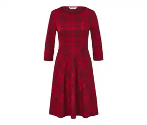 Kariertes Jacquard-Kleid