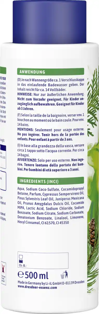 Bild 3 von Dresdner Essenz Aroma-Booster Schaumbad Free Your Mind & Soul, 500 ml