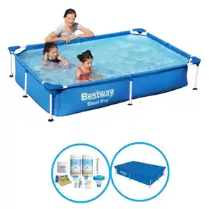 Bestway Pool Steel Pro 221x150x43 cm - Poolpaket