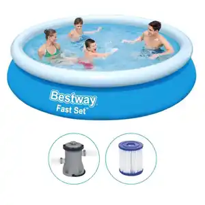 Bestway - Fast Set - Aufblasbarer Pool mit Filterpumpe - 366x76 cm - Rund