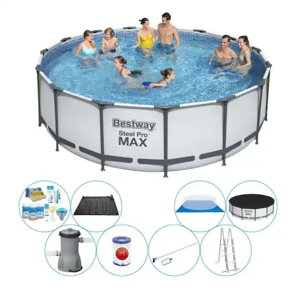 Bild 1 von Schwimmbadpaket - Bestway Steel Pro MAX 457x122 cm Rund