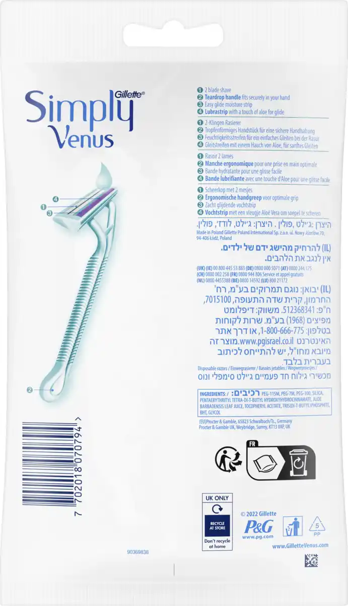 Bild 2 von Gillette Venus Simply Venus Einwegrasierer Value Pack