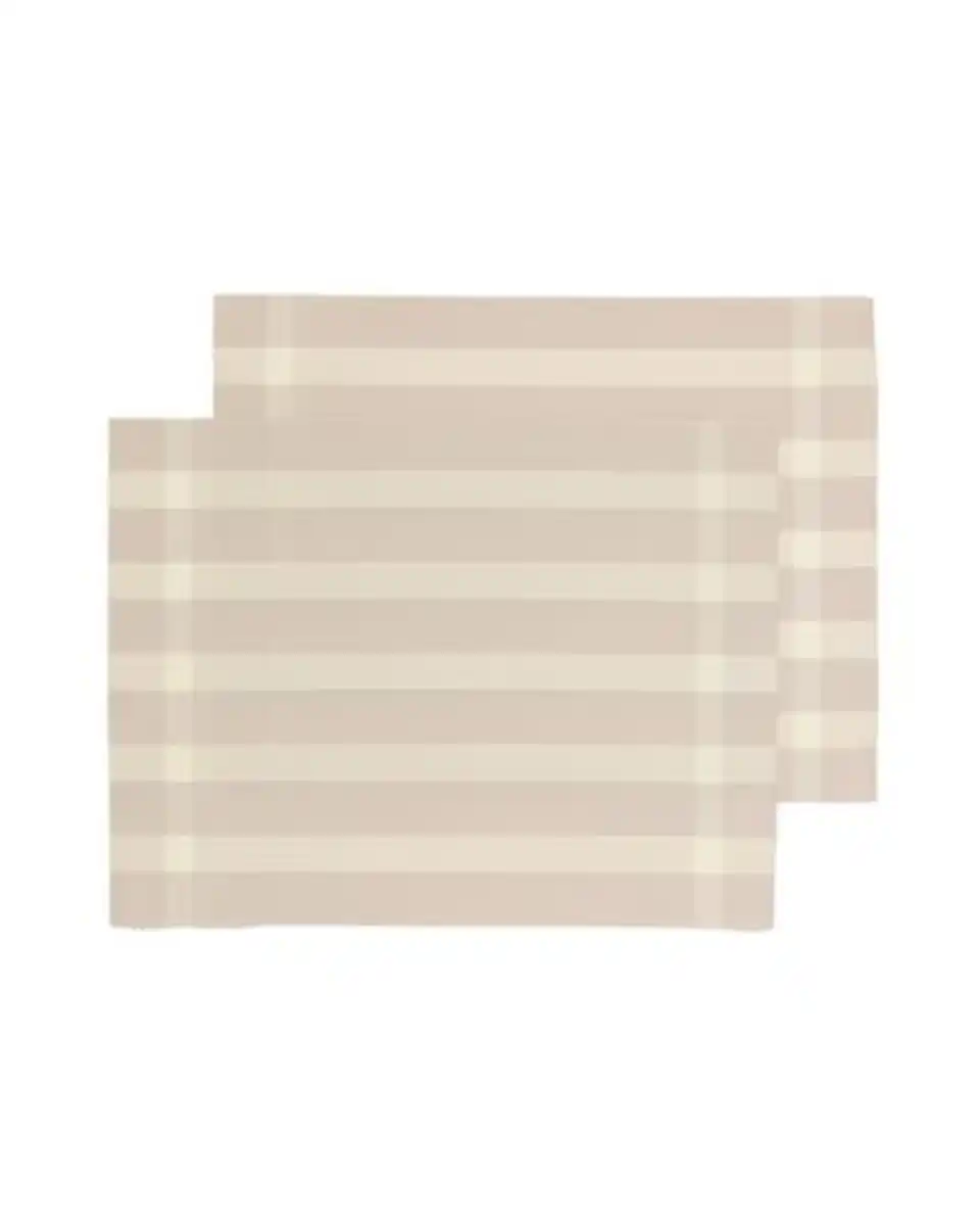 Bild 1 von 2er-Pack Tischsets, gewebter Kunststoff, 35 x 45 cm, beige mit Streifen