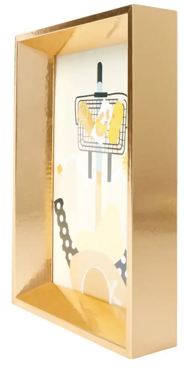 Bild 2 von Bilderrahmen aus Holz 10x15, Facettenrand, Gold