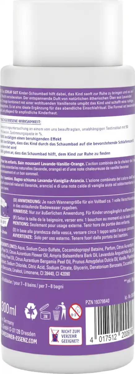 Bild 4 von Dresdner Essenz Kinder-Schaumbad Schlaf gut, 300 ml