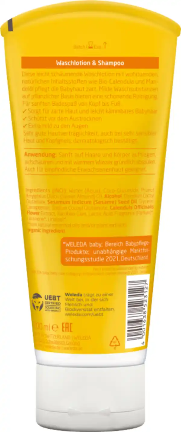 Bild 2 von Weleda baby Calendula Waschlotion & Shampoo, 200 ml