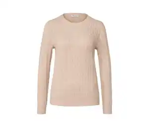 Zopfstrickpullover, creme
