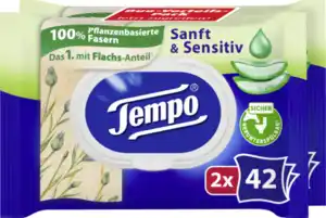 Tempo Feuchte Toilettentücher Sanft & Sensitiv Aloe Vera