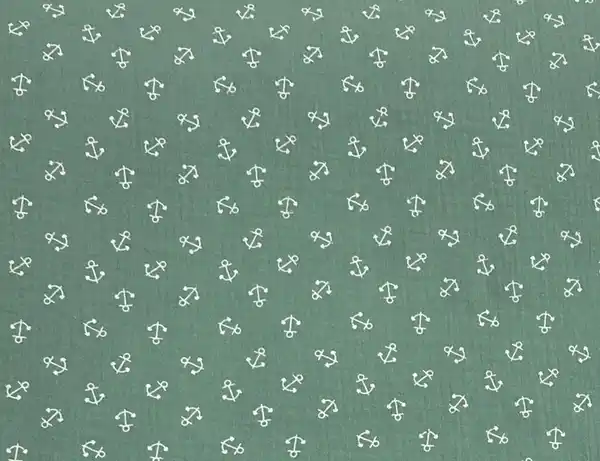 Bild 2 von Musselin Double Gauze Anker Grün