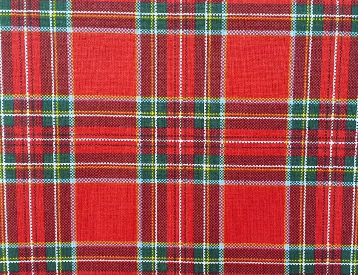 Bild 2 von Dekostoff Karomuster Rot