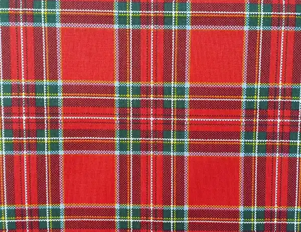 Bild 2 von Dekostoff Karomuster Rot