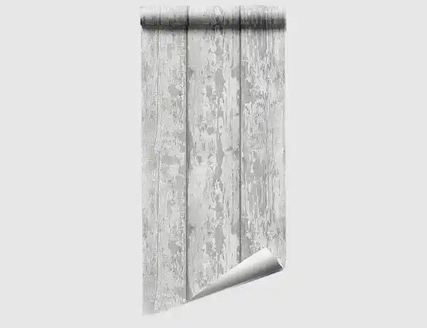 Bild 2 von Papiertapete Holz Grau