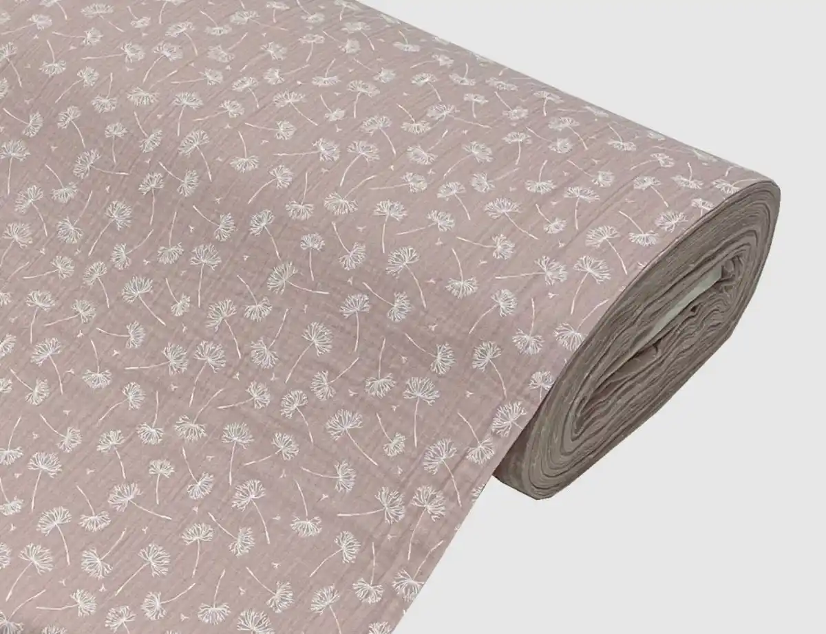 Bild 1 von Musselin Double Gauze Pusteblume Rosa