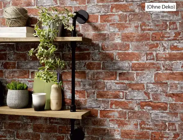 Bild 2 von Vliestapete Stein Rot