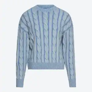 Damen-Pullover mit Zopfstrickmuster