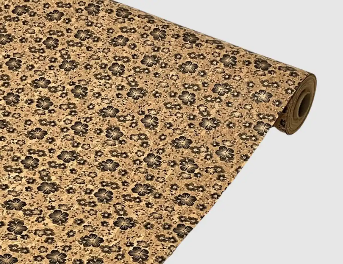 Bild 1 von Korkstoff Blumen Braun, Schwarz