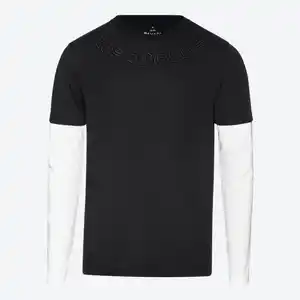 Herren-Langarmshirt mit 3D-Stickerei