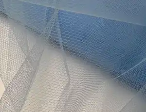 Gittertüll Blau