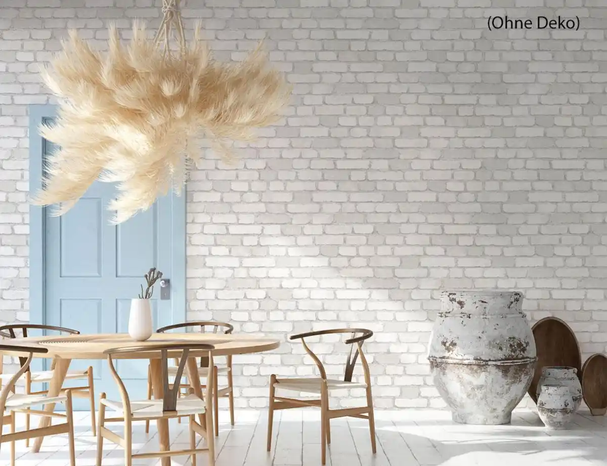 Bild 3 von Vliestapete Steinoptik Flitter Weiß