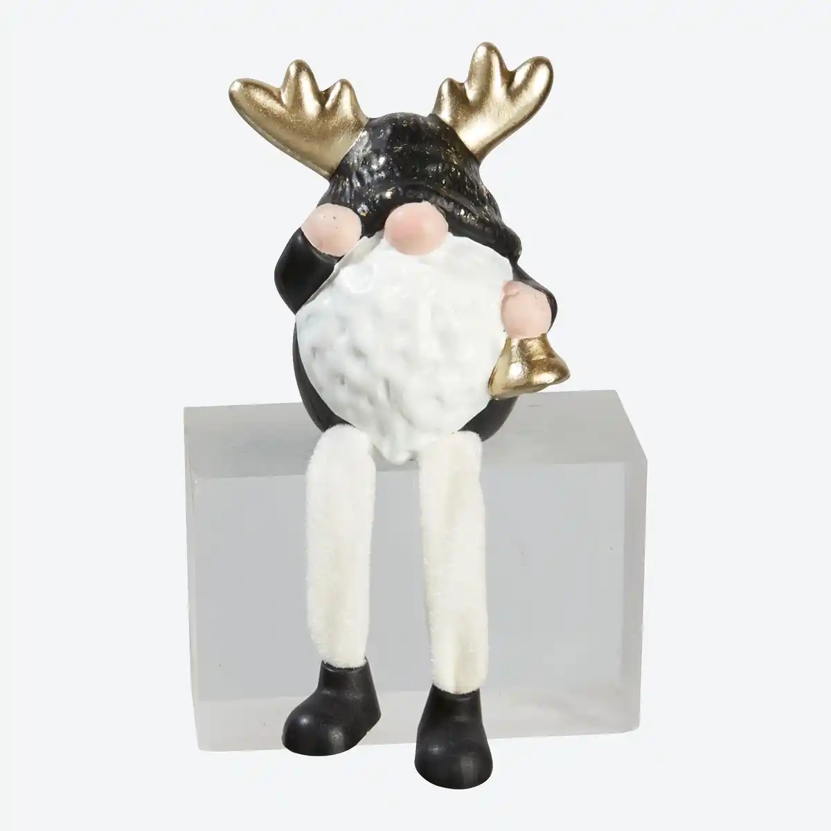 Bild 3 von Deko-Wichtel Kantenhocker mit Geweih, ca. 8x6x10cm