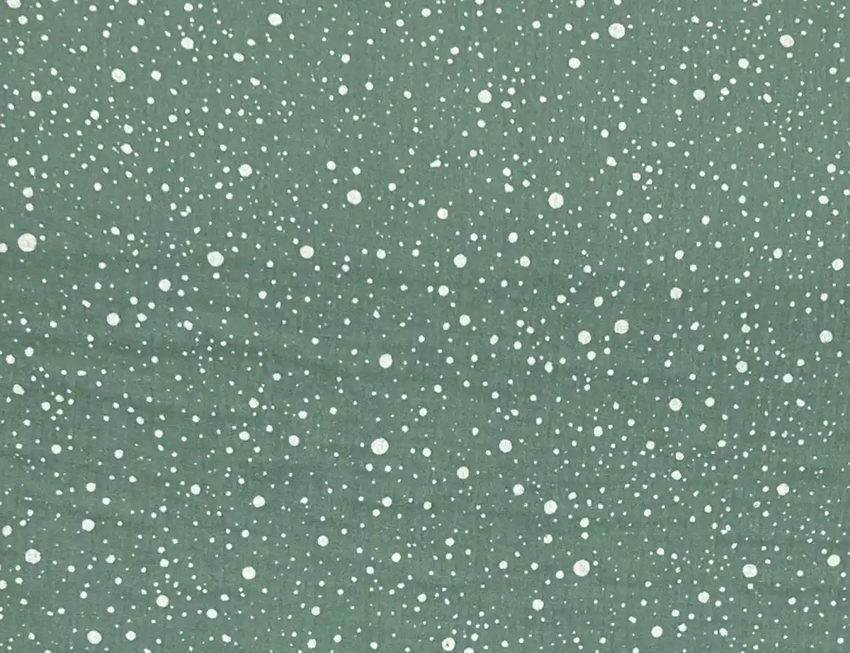 Bild 2 von Musselin Double Gauze Punkte Grün