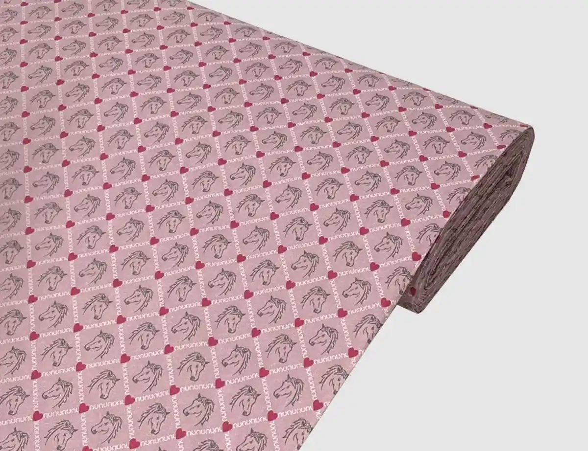Bild 1 von Dekostoff Pferde Rosa