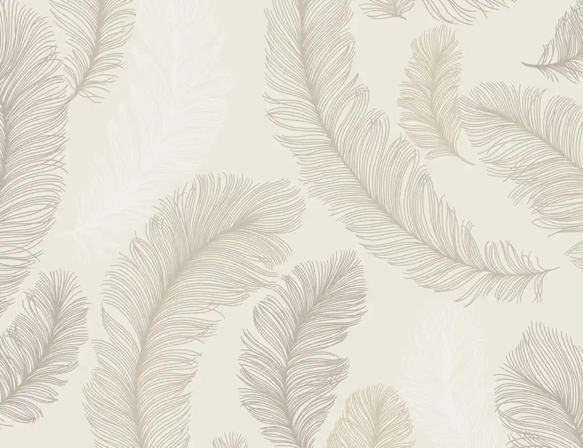 Bild 1 von Vliestapete Beige Feder