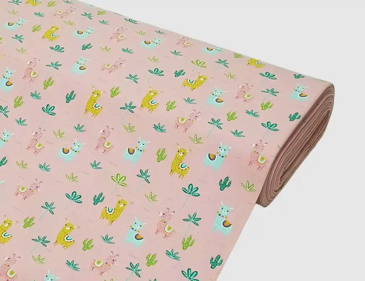 Bild 1 von Jerseystoff Lama Rosé