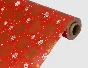 Wachstuch Schneeflocken Rot