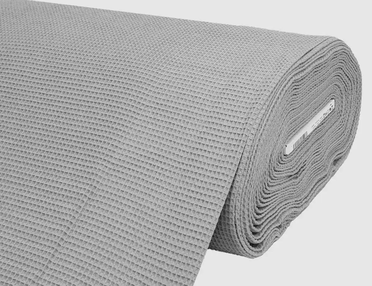 Bild 1 von Waffelstoff Uni Grau