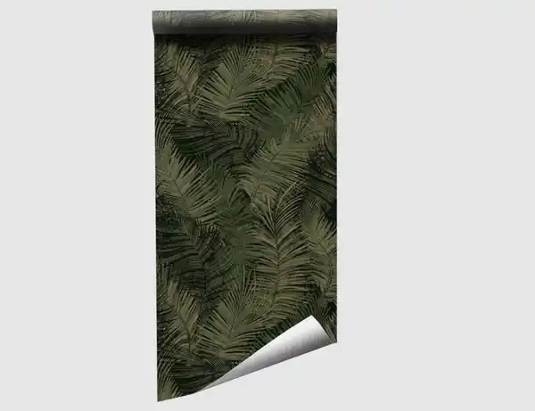 Bild 2 von Vliestapete Blätter Grün Gold