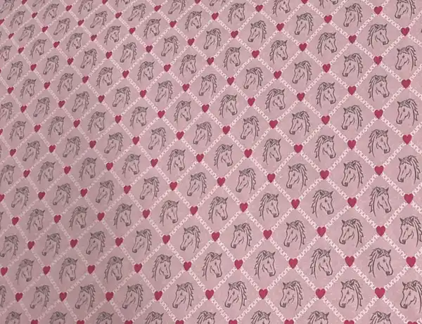 Bild 2 von Dekostoff Pferde Rosa