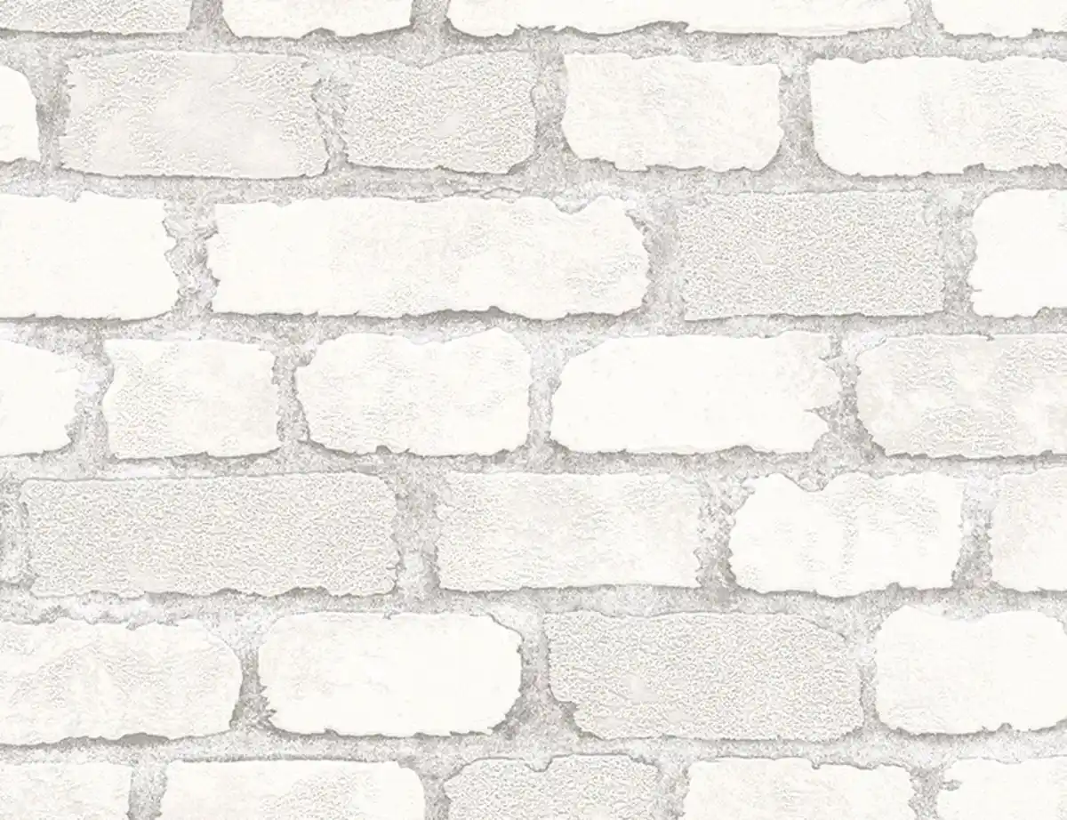 Bild 1 von Vliestapete Steinoptik Flitter Weiß