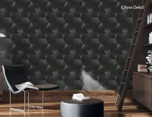 Bild 2 von Vliestapete Grafik Schwarz