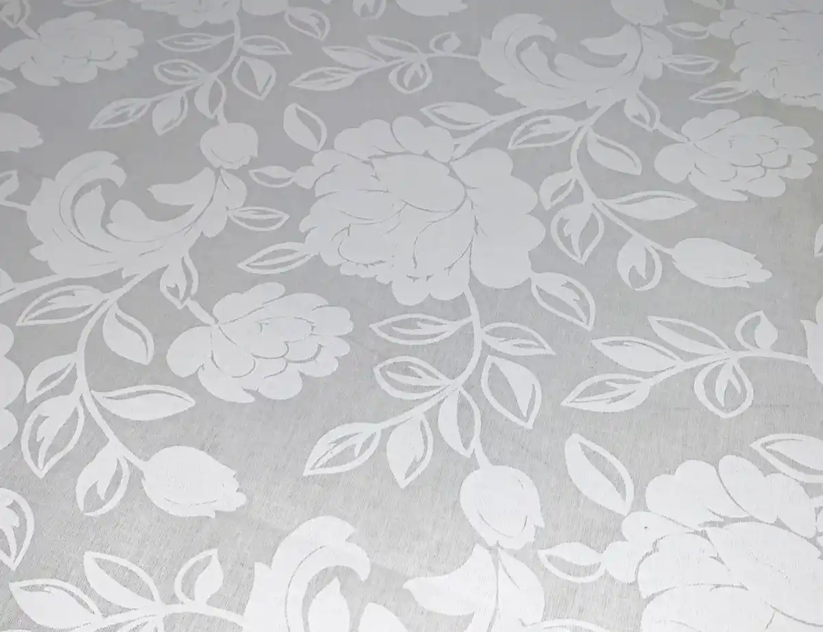 Bild 2 von Tischdecke Blumenranken Weiß