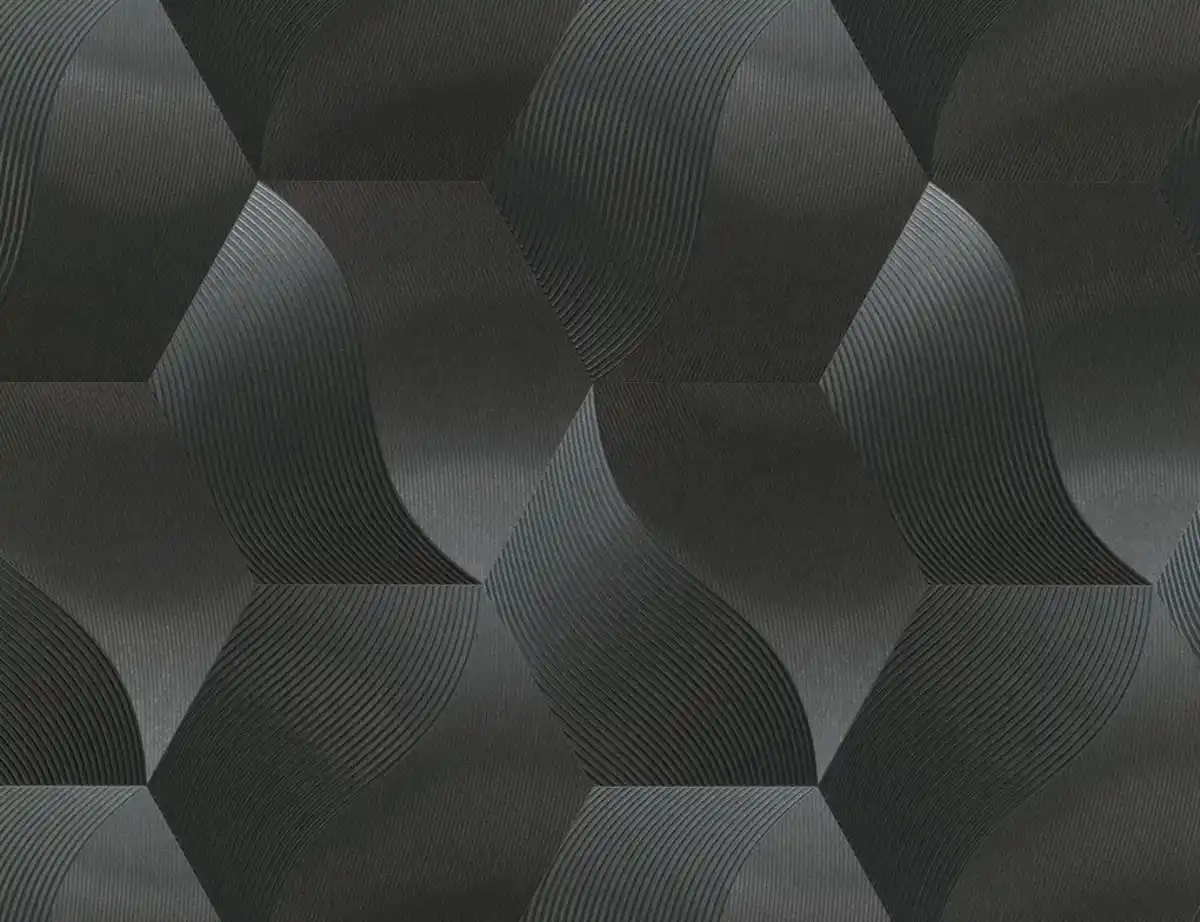 Bild 1 von Vliestapete Grafik Schwarz