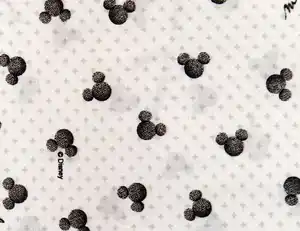 Dekostoff Mickey Maus weiß