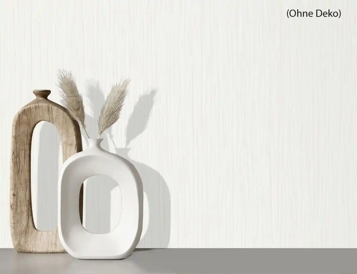 Bild 3 von Vinyltapete Uni Weiß