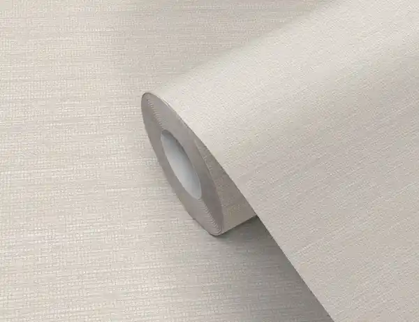 Bild 2 von Vliestapete Webstruktur Hellgrau