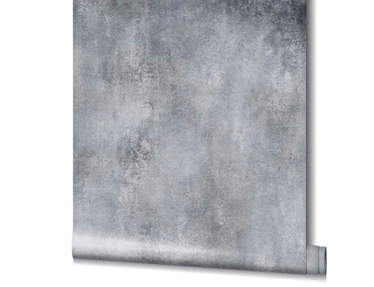 Bild 2 von Vliestapete Uni Betonoptik Grau