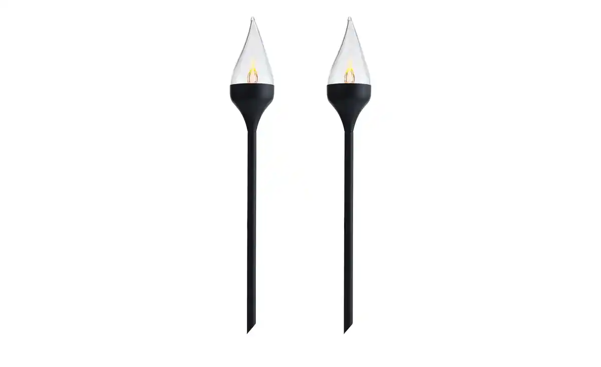 Bild 2 von LED-Solar-Spieße, klar/schwarz, 2er-Set `Tropfen`