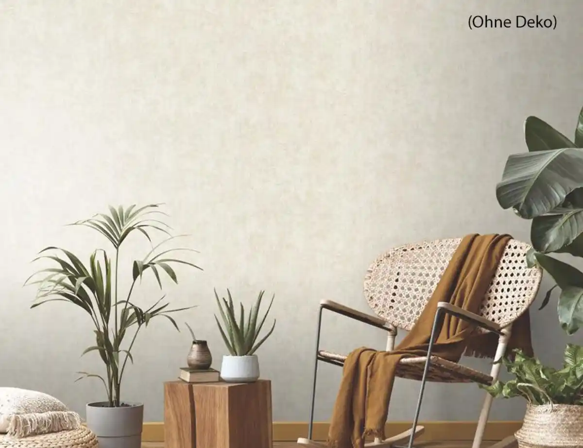 Bild 4 von Vliestapete Struktur Uni Beige