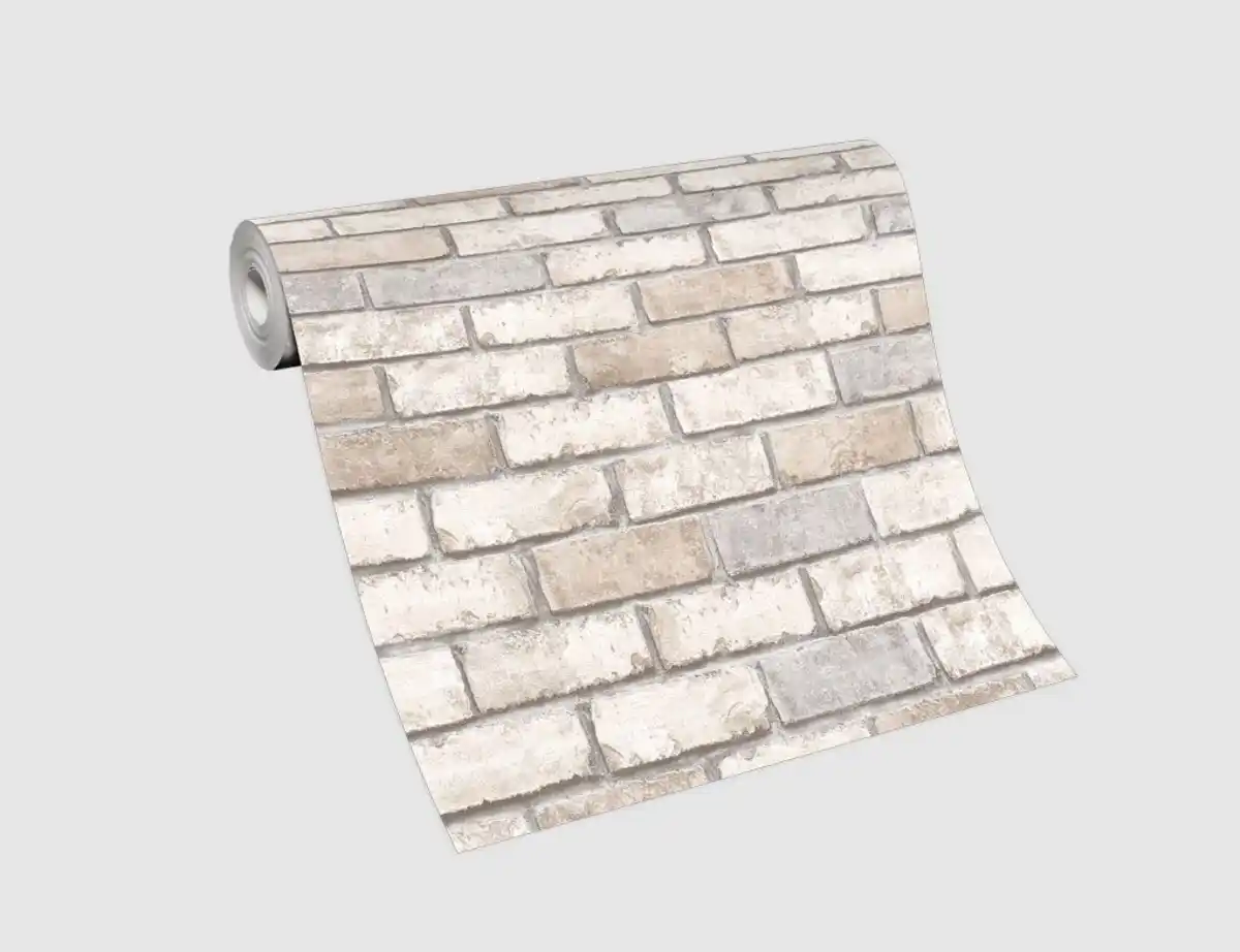 Bild 2 von Vliestapete Stein Beige