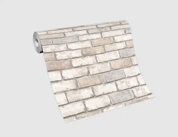 Bild 2 von Vliestapete Stein Beige