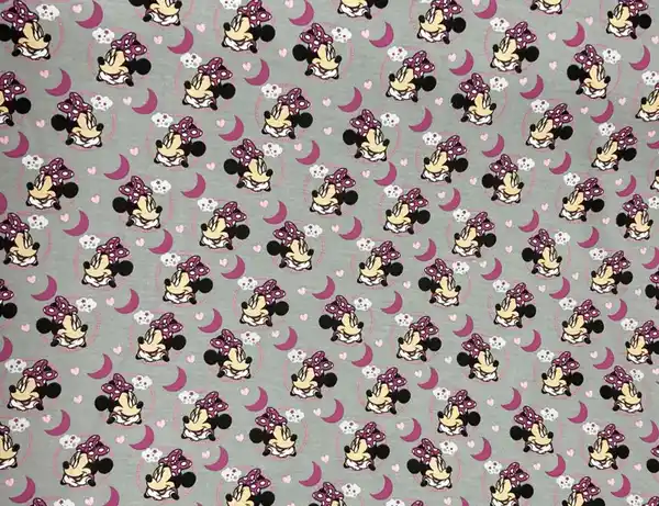 Bild 2 von Jerseystoff Minnie Maus Grau