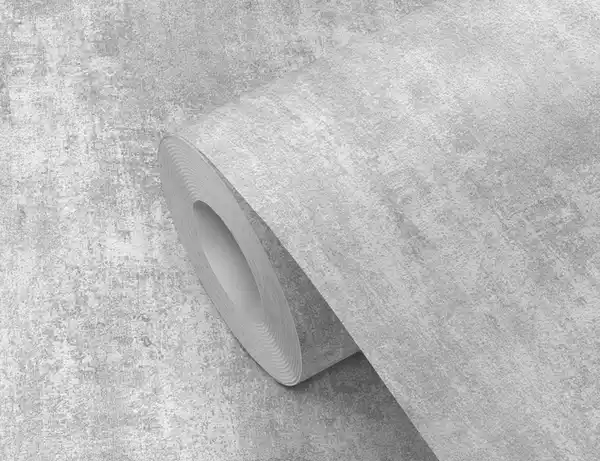 Bild 2 von Vinyltapete Uni Hellgrau