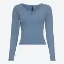 Bild 2 von Damen-Langarmshirt mit V-Ausschnitt