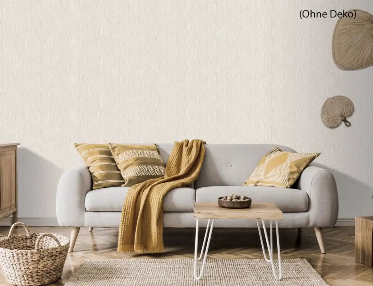 Bild 3 von Vliestapete Streifenstruktur Beige