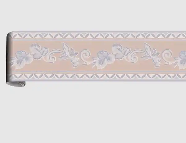 Bild 3 von Tapetenborte Vlies Ranke Beige-Grau