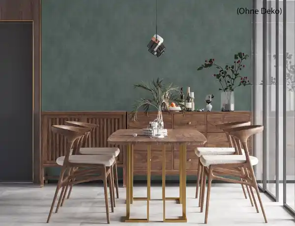 Bild 3 von Vinyltapete Uni Grün